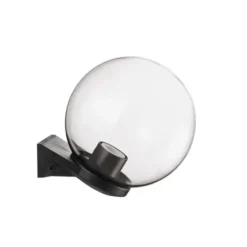 Acrilux Applique sfera con braccio, Ø 20 cm, trasparente
