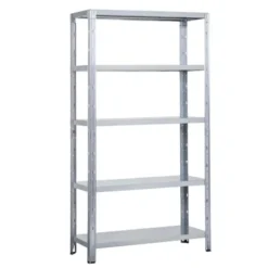 Anemos Scaffale crosser in kit ad incastro, metallo zincato, 5 ripiani con portata max 200 kg, dimensioni 120 x 40 x h.188 cm