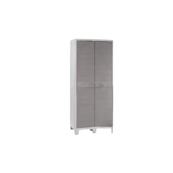 Armadio in resina woody's, portascope 78x44xh.182 cm, colore grigio