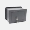 Baltix Cassaforte da muro, a chiave doppia mappa, spessore porta 8 mm, 31x21x15 cm