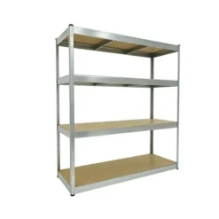 Baltix Scaffale in legno metallo 120x50xh.180 cm, 4 ripiani, portata a ripiano 200 kg