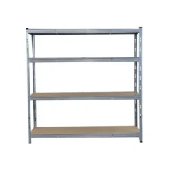 Baltix Scaffale legno metallo 160x60xh.180 cm, 4 ripiani, portata a ripiani 300 kg