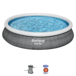 Bestway Piscina fuori terra autoportante fast set 457xh.84cm, pompa filtro a cartuccia