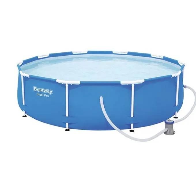 Bestway Piscina fuori terra steel pro da 305 x h.76 cm con pompa filtro a cartuccia da 1.249 lt/h