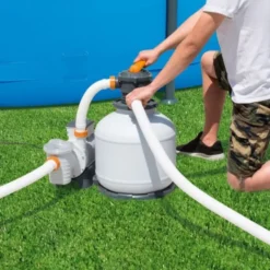 Bestway Pompa di filtraggio a sabbia per piscina fuori terra, fino a 11.355 lt/h