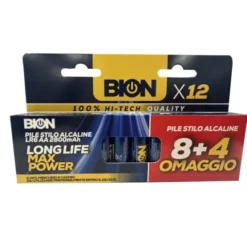 Bion Batterie alcaline 12 pz, stilo aa
