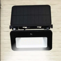 Bion Faretto led ad energia solare, bryan 8,5w, 3 step luminosita', ip65, sensore di movimento crepuscolare, pannello monocristallino