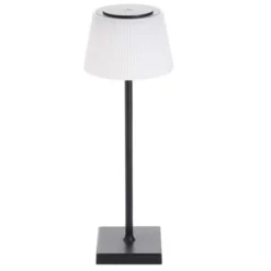 Bion Lampada led blacky da tavolo, ricaricabile usb, h. 38 cm, in metallo + abs