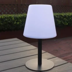 Bion Lampada led da tavolo domizia ad energia solare, 3000k, batteria litio, ricarica usb, ip44, 15xh.25 cm