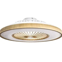 Bion Plafoniera led effetto legno con ventilatore, potenza luce 55w, 5500 lumen, potenza ventilatore 24w, Ø 57 cm, 6 velocita', 3 cct + rgbic, dimmerabile, timer 2h, con telecomando