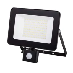 Bion Proiettore 100w, faro a led con sensore di movimento, 4000k luce naturale, 21x21,9x5 cm