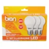 Bion Set 3 lampadine goccia, 9w e27, luce calda