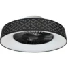 Bion Ventilatore da soffitto con Plafoniera led, 40w, Ø 60 cm, colore nero