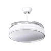 Bion Ventilatore da soffitto pale retrattili 106 cm, potenza 25w, 3 pale in abs, con luce led 26w 3500lm, 3 cct, 3 velocita', timer, con telecomando, colore bianco