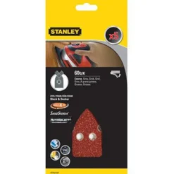Black+decker Fogli abrasivi per multilevigatrice, velcro a punta, grana 60, 5 pezzi
