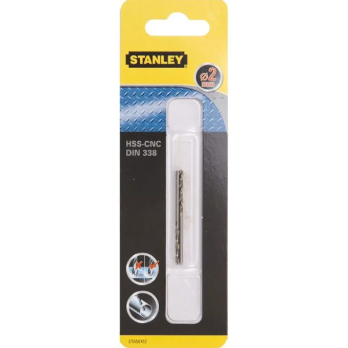 Black+decker Punte crown per metallo, 2 mm, 2 pezzi