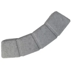Bordura albione, in pietra, 50x11xh.8 cm, curva, grigio