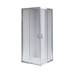 Box doccia, in cristallo trasparente cm 80x80xh.185