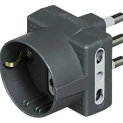 Bticino Adattatore 16a triplo c/schuko grigio