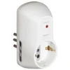 Bticino Adattatore safe 1 presa standard tedesca e 2 prese 10a con interruttore di sicurezza - bianco