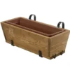 Buzzi Fioriera in legno, composta da: 1 supporto verniciato, 2 ganci di sicurezza, 1 cassetta in legno d'abete trattata con impregnante, 1 vaschetta interna in polietilene, 55x22xh.18 cm