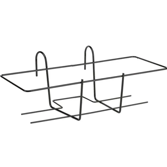 Buzzi Fioriera sonia, portavaso da balcone in filo acciaio nero 50x18 cm
