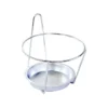 Buzzi Portavaso singolo, zincato, con sottovaso, Ø 22 cm