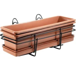 Buzzi Set 2 fioriere 50 cm con cassetta e sottocassetta