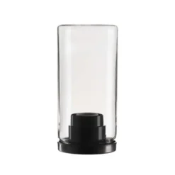 Cilindro con base, Ø 10,9xh.23 cm, fissaggio su palo o parete, trasparente
