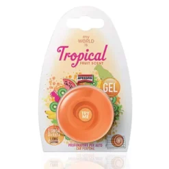 Deodorante auto my world, profumatore da bocchetta in gel concentrato, fragranza tropical