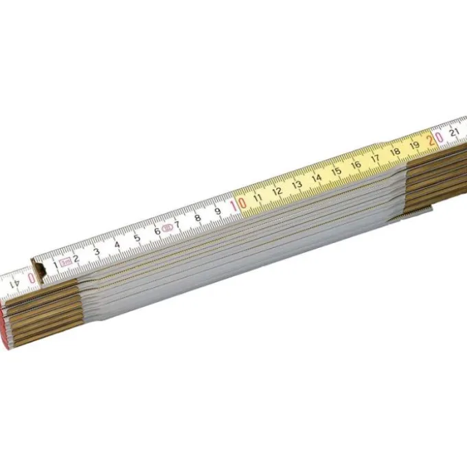 Doppiometro 2mt legno faggio bianco
