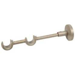 Errebi Supporto per bastone tenda doppio aperto Ø 20mm lunghezza 20cm in nichel