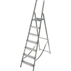Facal Scala alfa 7 gradini in alluminio, portata 150 kg
