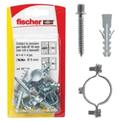 Fischer Collarini accaio zinc. c/tasse mm12 5pz