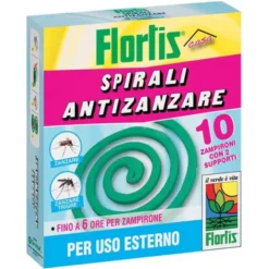 Flortis Spirale antizanzare, 10 pz + 2 supporti