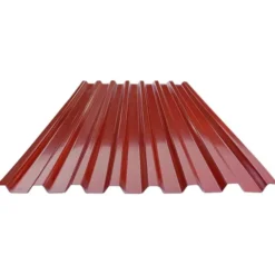 Foglio lamiera grecata 2 x 1 mt, spessore 0,6, colore rosso scuro