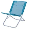 Gardenia Sedia da mare, struttura in acciaio e seduta in poliestere, 49x43x32/55 cm, colore turchese
