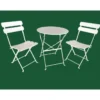 Gardenia Set Bistro' Denver in metallo - tavolo + 2 sedie - colore bianco