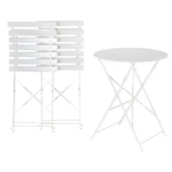 Gardenia Set bistrot DOVER - in metallo - colore bianco