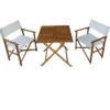 Gardenia Set pieghevole rei, 2 sedie 57x53xh.87 cm, tavolo 68x68xh.74 cm, struttura in legno