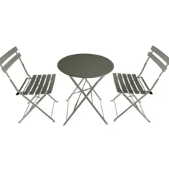 Gardenia Set tavolo + 2 sedie bistrot dover, in metallo