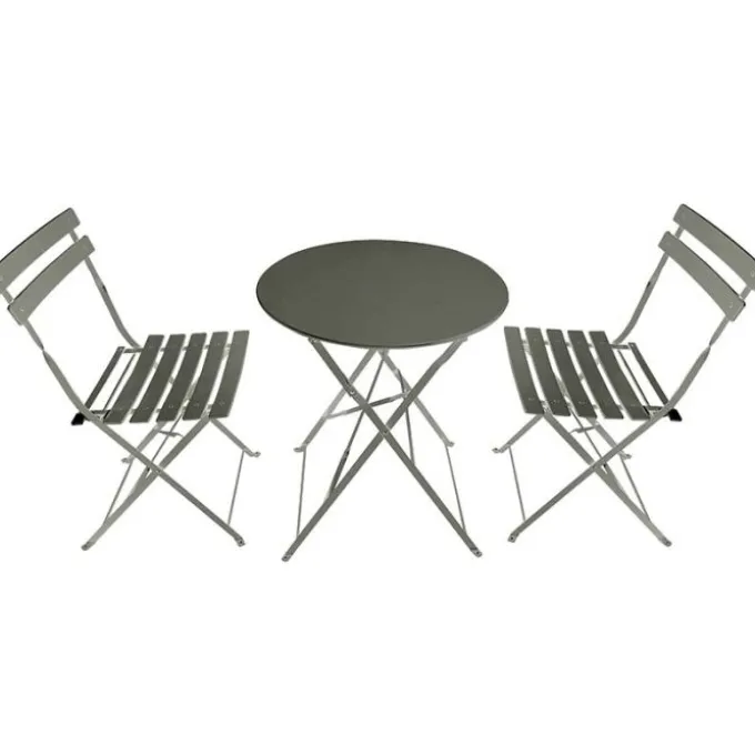 Gardenia Set tavolo + 2 sedie bistrot dover, in metallo