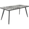 Gardenia Tavolo Bohemian, struttura in acciaio, top in ceramica, 162x82xh.73 cm