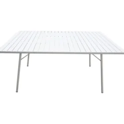 Gardenia Tavolo santorini, pieghevole, in acciaio, 80x120xh.74 cm, colore bianco