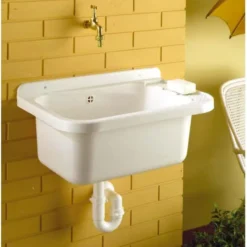 Garofalo Lavandino pilozzo da muro in polipropilene, cm 60x42