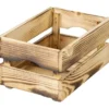 Gloxy Cassetta in legno di pino, effetto fiammato, 30x20xh.14 cm
