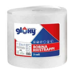 Gloxy Rotolone asciugatutto 800 strappi, 100% cellulosa
