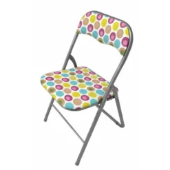 Gloxy Sedia pieghevole polo acciaio e pvc pois colorati