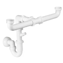 Goplast Sifone salvaspazio per lavello doppio 1 1/2x32/40