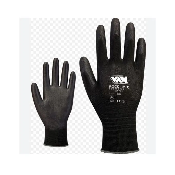 Guanti rock-mix palmo in polietilene nero tg.xxl
